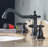 Juno Luxury Dual Handle Deck Mount Long Neck Bathroom Faucet