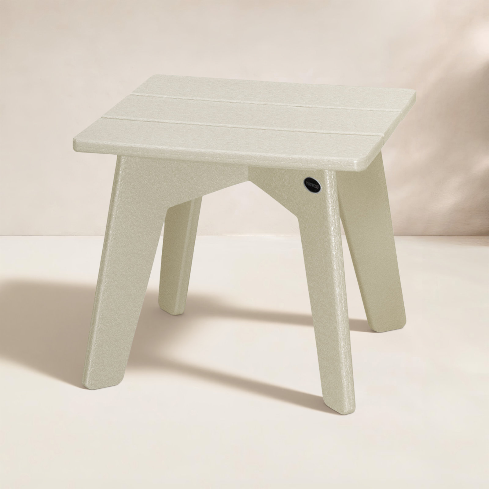 POLYWOOD® Riviera 17" Patio Side Table, Sand