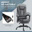 Fauteuil de bureau vibrant à 7 points avec dossier inclinable, gris-127317680