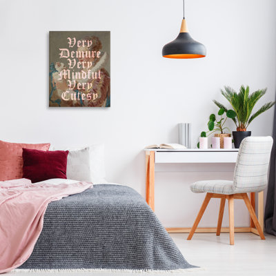 Toile rétro «Demure & Mindful» par Lil 'Rue