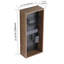Armoire de rangement murale 12 po sans porte, armoire de rangement avec 4 accessoires de bricolage - bacs et crochets en plastique givré, contreplaqué (MC239EIMO)