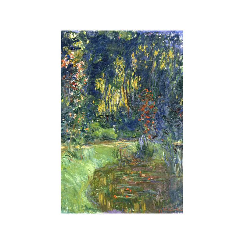 Garden Of Giverny, 1923 by Claude Monet - Painting on Canvas, No Frame, 66.04 cm H x 45.72 cm W x 1.91 cm D