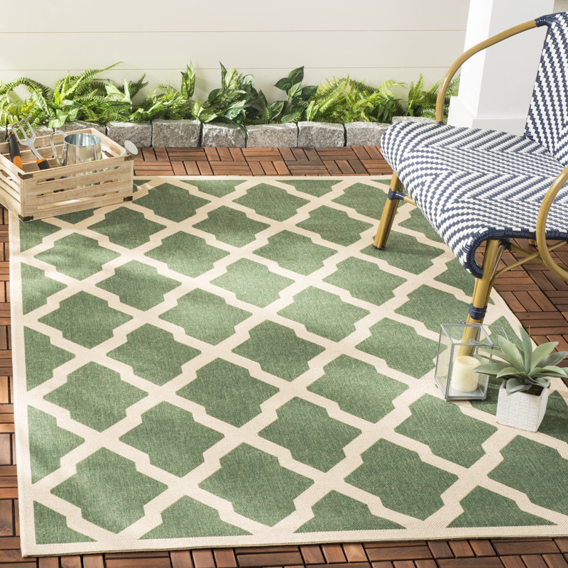 Beach House Performance Geometric Indoor/Outdoor Area Rug, Rectangle 9' x 12'