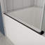 Porte de douche coulissante pour baignoire, verre trempé 5/16 po, noir mat, conception de fuite durable