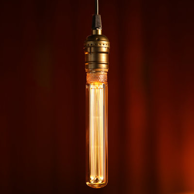 2.3W (15W Eqv.) T10 LED Tubular Decorative Light Bulb, Dimmable LED Vintage Edison Light Bulbs, Virtual Filament Bulbs, UL Listed, 2000K Amber Glass, E26 Base