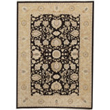 Sultanabad Wool Oriental Area Rug in Black/Beige