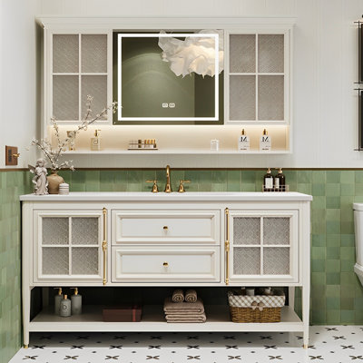 French-style floor-standing bathroom cabinet