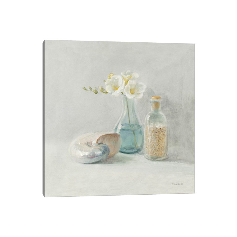 Light Freesia Spa by Danhui Nai - Wrapped Canvas Painting, 30.48 cm H x 30.48 cm W