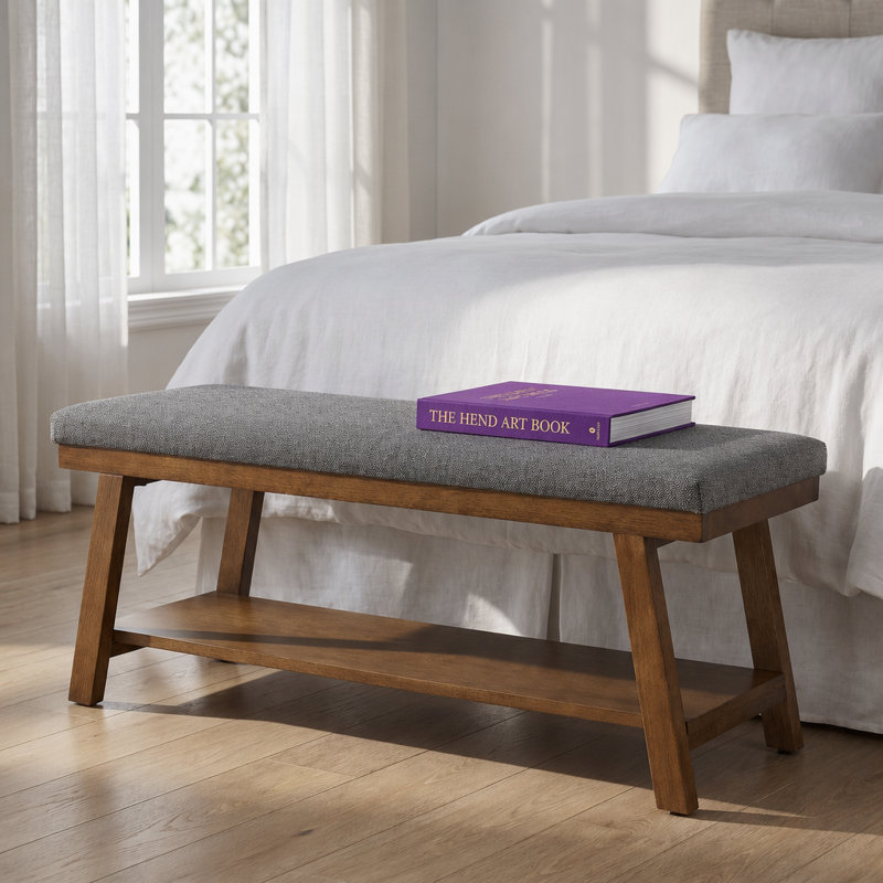 Banc en bois classique avec rangement pour chaussures, Granit