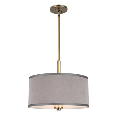 Cisbrough 3 - Light Fabric Dimmable Drum Chandelier