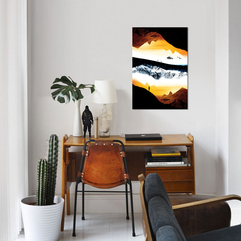 «Randonnée pour quoi», reproduction d'impression sur toile tendue, H 18 po x l 12 po x P 1,5 po, Pas de tapis, Toile tendue