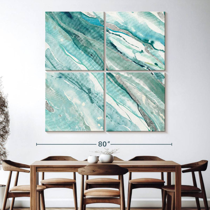 Avery Silver Springs II Blue Green, 74" H x 74" W