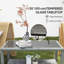 Table basse 35 po, table de bout avec plateau en verre, rangement, gris foncé