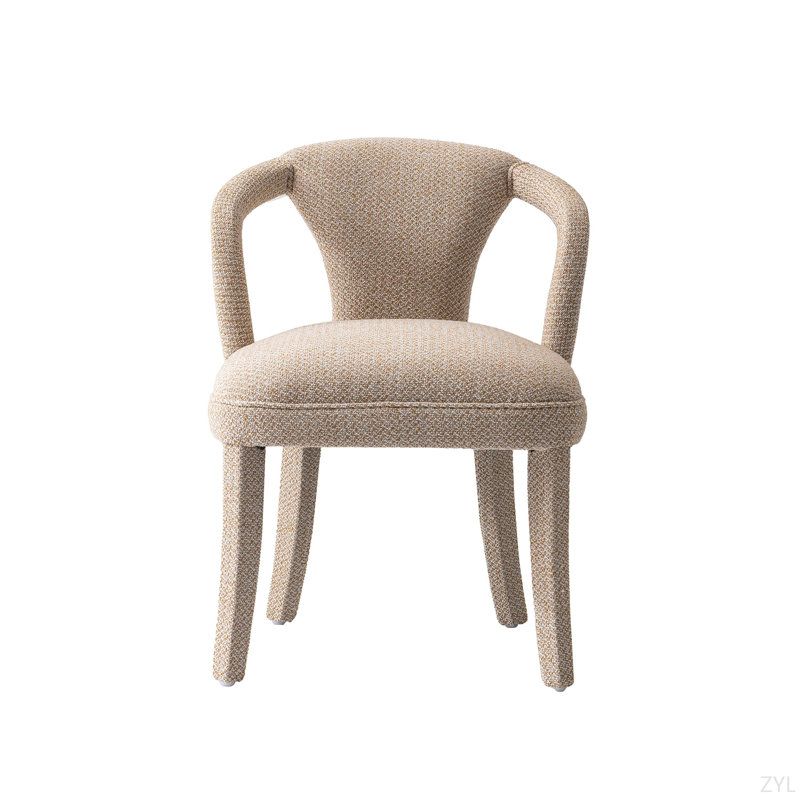 Fauteuil rembourré en tweed