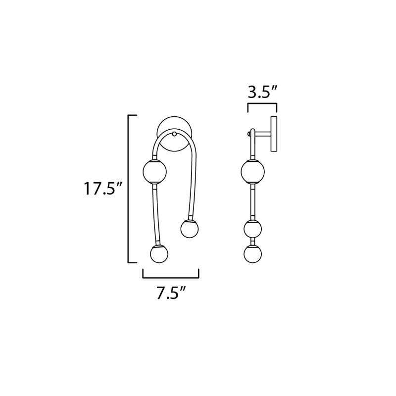 Alina 3 - Light LED Armed Sconce