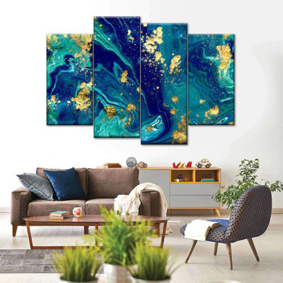 Marble Flow Abstract 4 Pieces