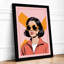 Portrait in Pink Modern - Framed Print-1964173292-1964173289