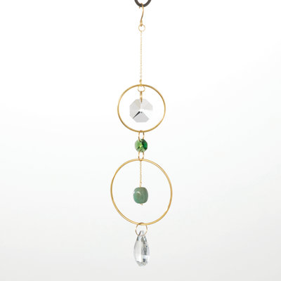 Cristal vert et rocher Suncatcher