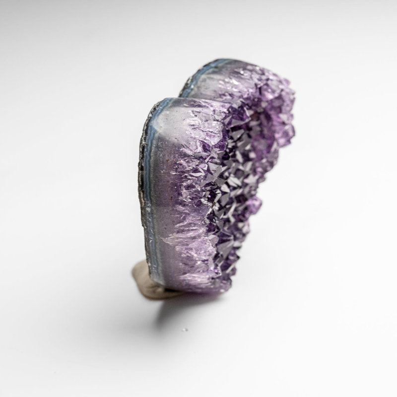 Genuine Amethyst Crystal Cluster Heart From Uruguay