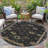 Machine Washable Indoor/Outdoor Xhevrie Black Rug-111820302