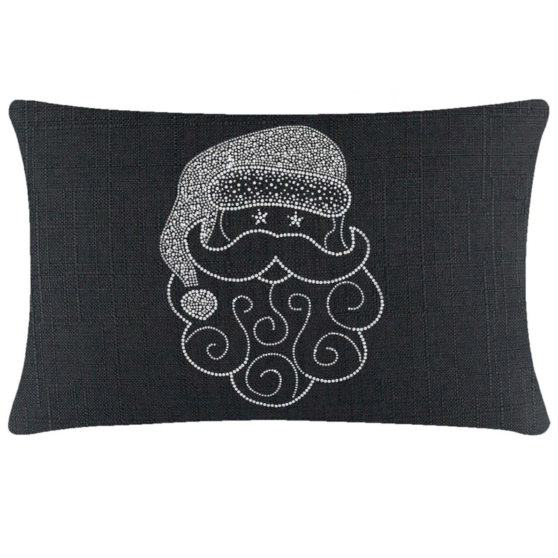 Coussin Sparkles Home Conception de Noël des Fêtes | Insertion de plumes | Lavable à la machine, Noir, noir, noir, noir