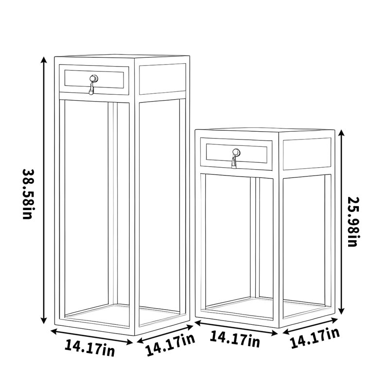 Solid wood flower frame round edge small drawer