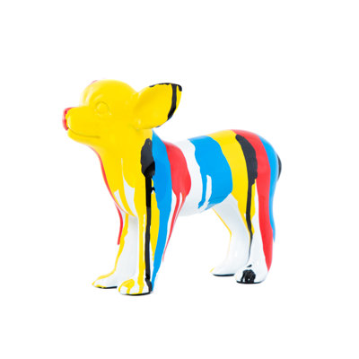 Chihuahua Makawee debout, éclaboussures d'art - 8,5 po de long