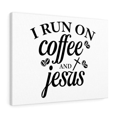 Run On Coffee - Wrapped Canvas Print