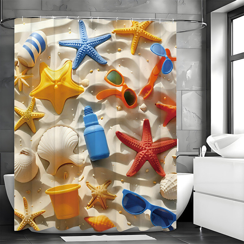 Rideaux de douche avec crochets inclus