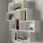 Stylish Wall Shelf, White, 45.5 x 40.7 x 5.9 inches | 100% Melamine Coated Particle Board, Thickness: 0.7 inches | Modern Design with Multiple Shelves for Extra Storage | Perfect for Home or Office Décor