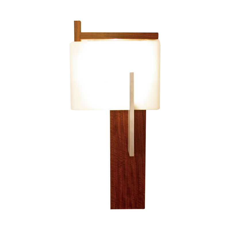 Oris 1 - Light LED Flush Mounted Sconce, Oiled Walnut, Brushed Aluminum/Dark Stained Walnut, 2700K