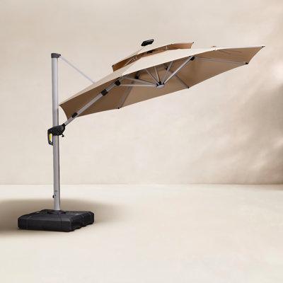Lillehammer 12' Cantilever Umbrella with Lights
