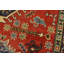 Tapis oriental rouge en laine noué à la main 6 pi 1 po x 8 pi 8 po Kazak