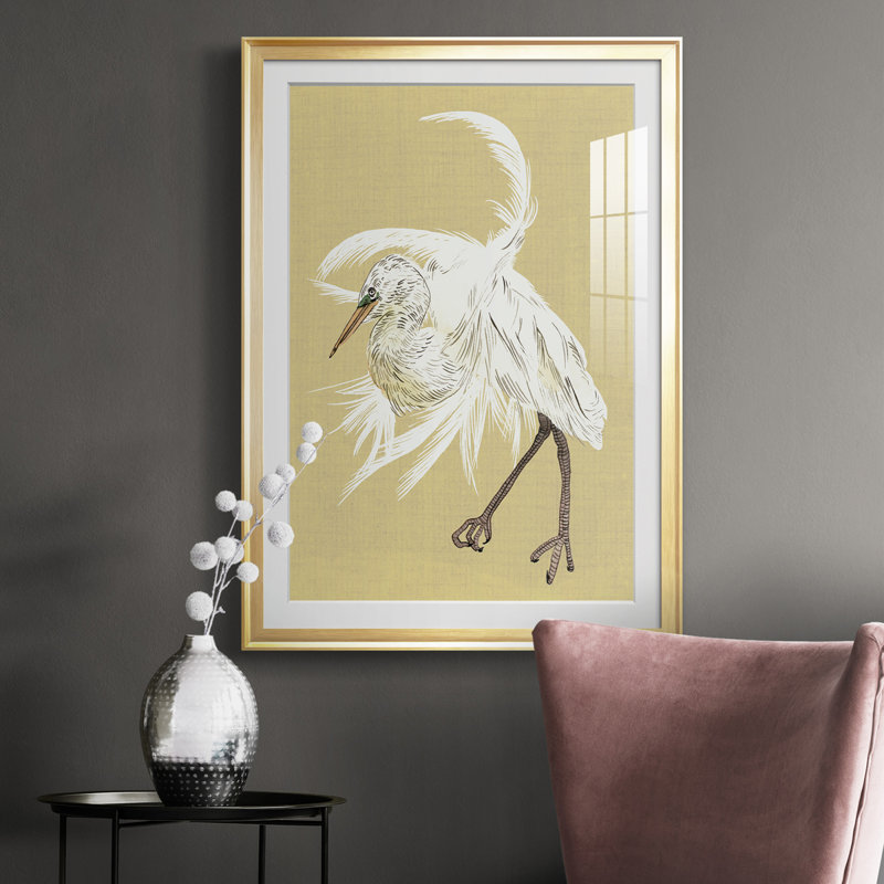 Heron Plumage VI - impression, Or, H 42,5 po x l 30,5 po x P 1 po
