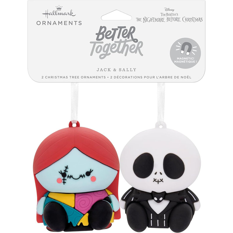 «Better Together», ensemble de 2 décorations magnétiques de Noël Jack Burton et Jack The Sally par Tim Burton