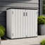 Armoire de rangement extérieure horizontale résistante aux intempéries de 278 gallons avec panneaux multiparois