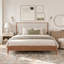 Lit plateforme de style moderne avec pieds fuselés, cadre de lit en bois massif, lit avec tête de lit tapissier Boucle, support de lattes en bois durable, aucun sommier nécessaire-1004107527-1004107522