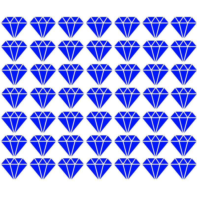 Décalcomanie murale Diamond, Bleu