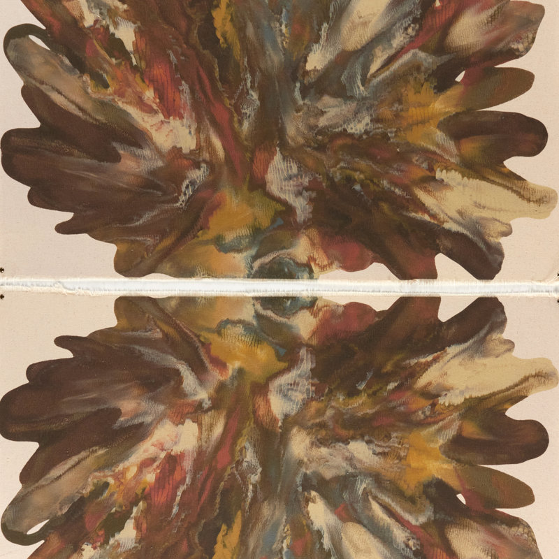 Rorschach Earth Painting by Orfeo Quagliata, 40" H x 30" W