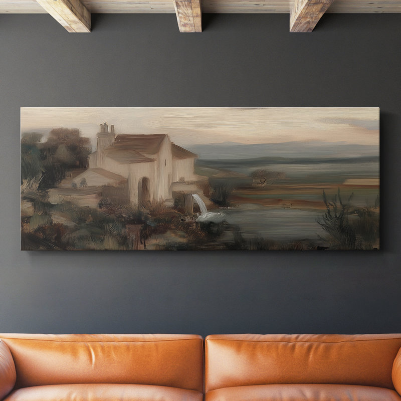 Série paysage - CXCV - Toile tendue avec châssis - Prêt à accrocher, H 16 po x l 40 po