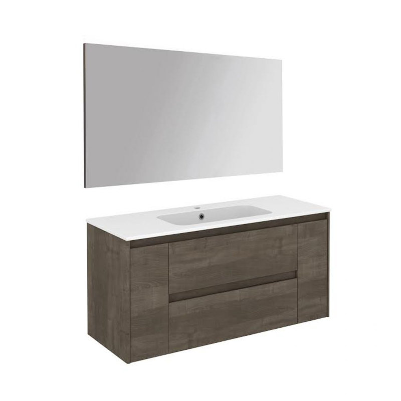 Ambra 47.4'' W Single Vanity, Samara Ash, Gloss White