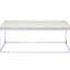 Chêne chic et table basse avec base rectangulaire de style traîneau