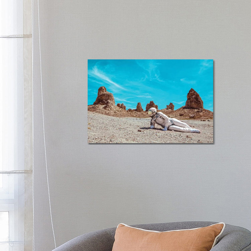 The Lonely Astronaut V by Karen Jerzyk - Wrapped Canvas Print, 45.72cm H x 66.04cm W x 1.9cm D