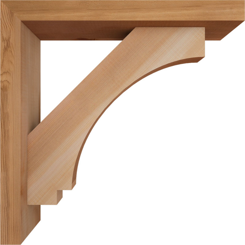 Support de bloc impérial avec entretoise décalée, 18 po x 18 po, Cèdre rouge occidental de l 3 1/2 po (lisse)