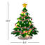 Décoration de fenêtre 12,5 po avec arbre de Noël holographique illuminé