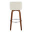 Tabourets de bar 30 po à hauteur fixe Thea avec pieds en bois cintré et repose-pieds rond Thea-94398858-94398862-94398867