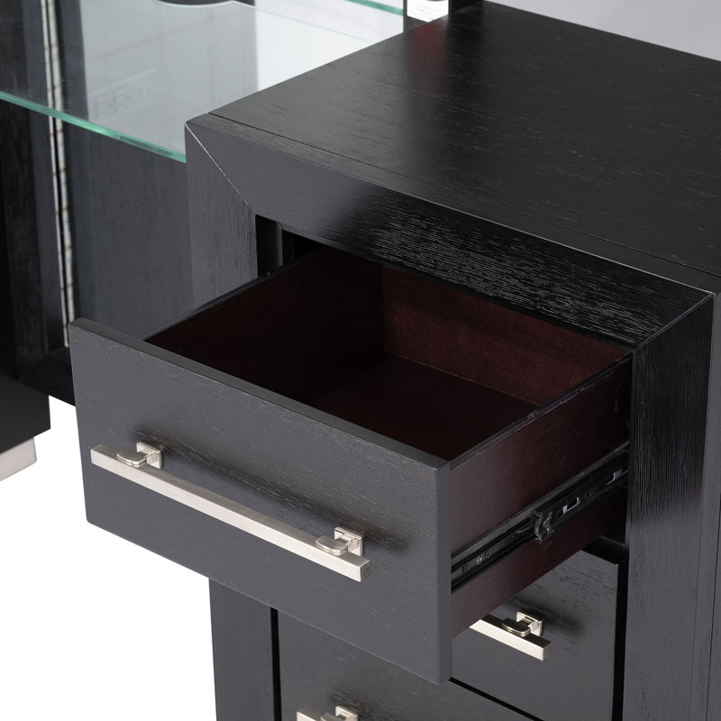Contemporary Style 1Pc Vanity W/ Stool