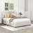 Wood Upholstered Platform Bed with Drawers, Trundle and Headboard-1639318665-1639318666