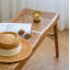 Banc en bois massif et canne Brylynn-1141866678