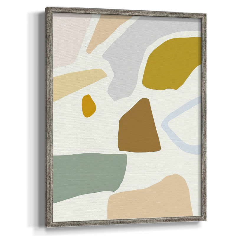«PastelSplotchesII», reproduction encadrée - bois massif, H 11 po x l 9 po